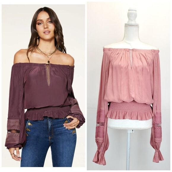 Ramy Brook Tops - Ramy Brook Off the Shoulder Keely Top in Flirt